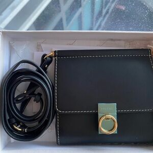 Polene Numéro Sept Crossbody Wallet in Navy